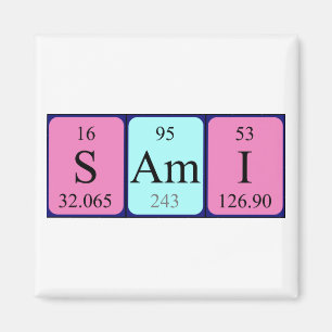 Imã Ímã do nome da mesa periódica de Sami