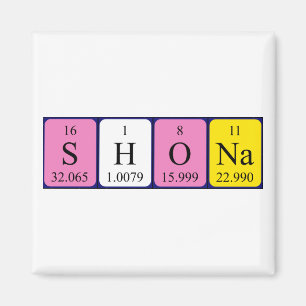 Imã Ímã do nome da mesa periódica de Shona