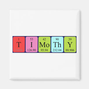 Imã Ímã do nome da mesa periódica de Timothy