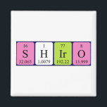 Imã ímã do nome da mesa periódica Shiro<br><div class="desc">Shiro soletrou como S H Ir O (Oxigênio de hidrogênio e enxofre) em um ímã para o cientista em você. Não consegues encontrar o que queres?</div>