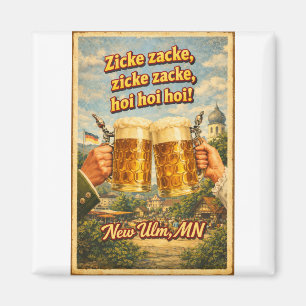 Imã Ímã do Oktoberfest da Cerveja Alemã de New Ulm MN
