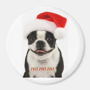 Imã Ímã do papai noel de Boston Terrier