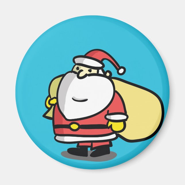 Imã Ímã do Papai Noel de Natal Fofo (Frente)