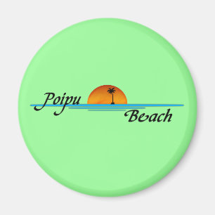 Imã Ímã do por do sol da praia de Poipu
