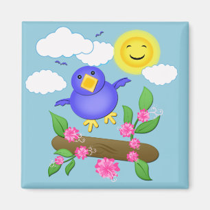 Imã Ímã do primavera da felicidade do Bluebird