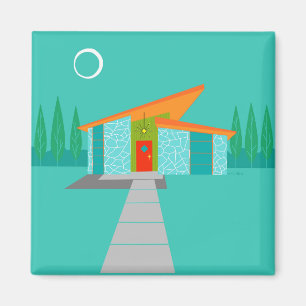 Imã Ímã do quadrado da casa dos desenhos animados da