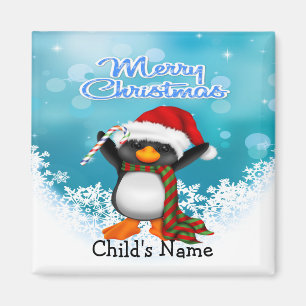 Imã Ímã do quadrado do pinguim do Feliz Natal