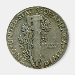 Imã Ímã do reverso da moeda de dez centavos de 1943