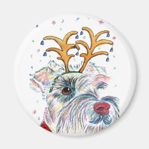 Imã Ímã do Schnauzer do papai noel