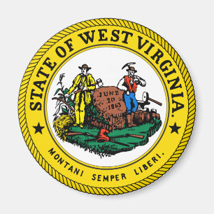 Imã Ímã do selo do estado de West Virginia