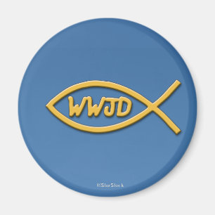 Imã Ímã do símbolo dos peixes de WWJD