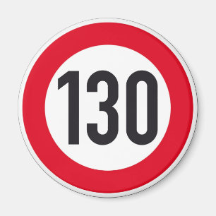 Imã ímã do sinal da estrada da estrada de 130 kph