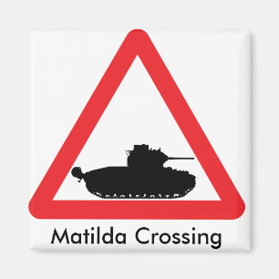 Imã Ímã do sinal de aviso do cruzamento de Matilda
