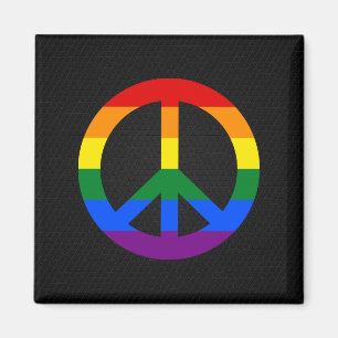 Imã Ímã do sinal de paz da bandeira de LGBT