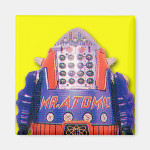 Imã Ímã do Sr. Atômico Brinquedo Robô Quadrado