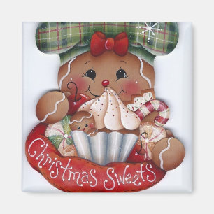 Imã Ímã dos doces do Natal do pão-de-espécie