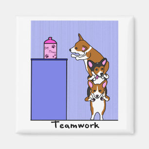 Imã Ímã dos trabalhos em equipe do Corgi