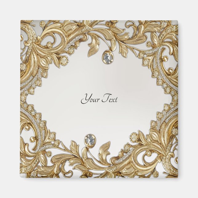 Imã Ímã Dourado Decorativo (Frente)