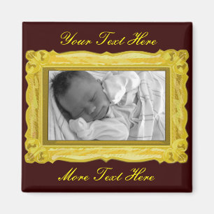 Imã Ímã Dourado elegante do quadro