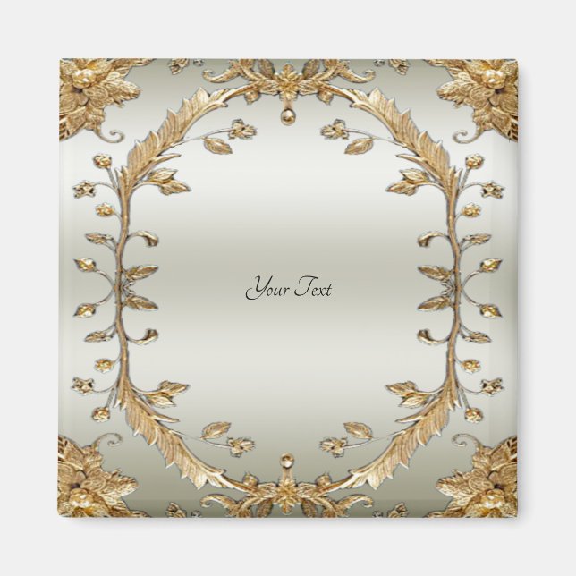 Imã Ímã Dourado Ornamentado (Frente)