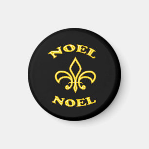 Imã Ímã Dourado preto da flor de lis