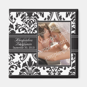 Imã Ímã elegante do favor do casamento tema damasco:
