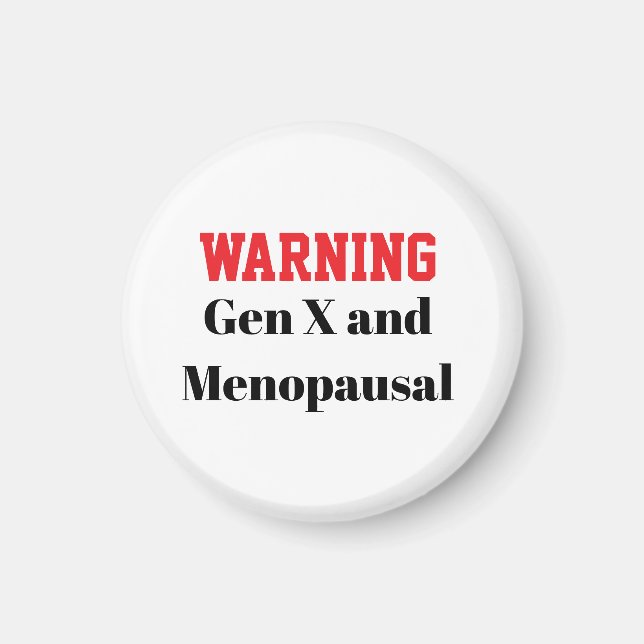 Imã Ímã engraçado da menopausa para a Geração X (Frente)