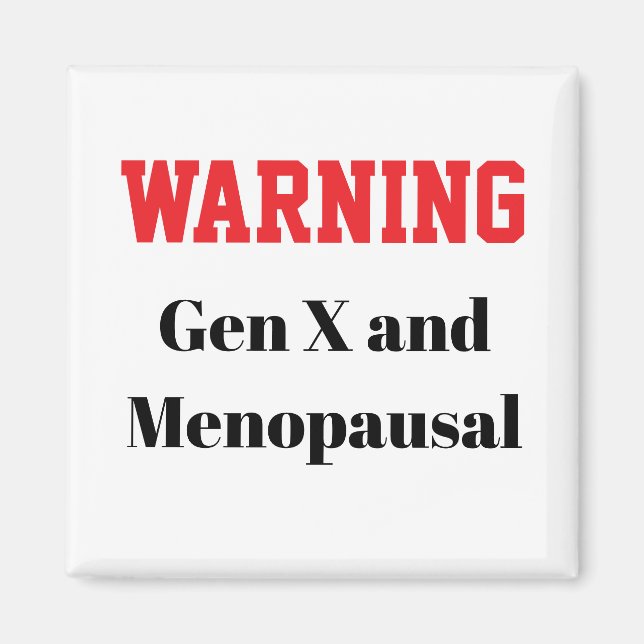 Imã Ímã engraçado da menopausa para a Geração X (Frente)