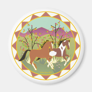 Imã Ímã equestre Frolic floresta