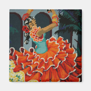Imã Ímã espanhol do dançarino do Flamenco