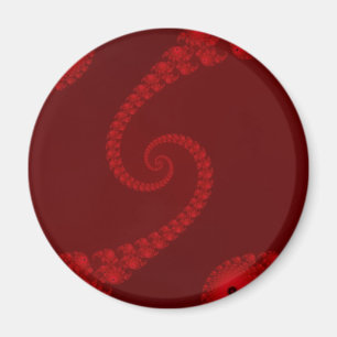 Imã Ímã espiral dobro vermelho escuro