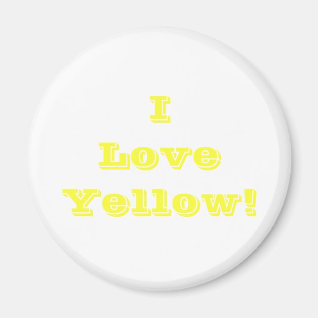 Imã Ímã Eu Adoro Amarelo (Frente)