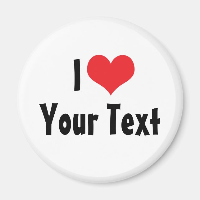 Imã Ímã Eu Amo Personalizado (Frente)