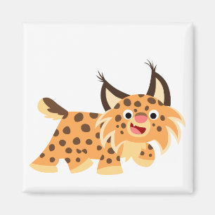 Imã Ímã faceto bonito do lince dos desenhos animados