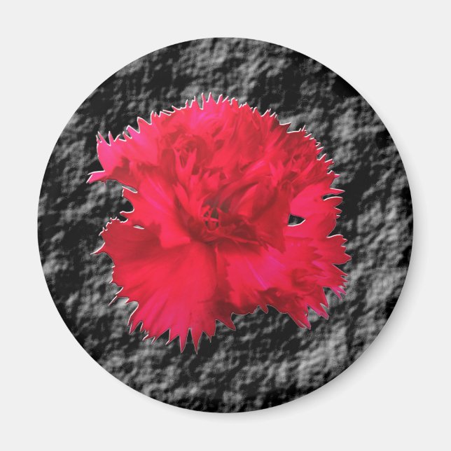 Imã Ímã Fantasia Floral Cravo Vermelho (Frente)