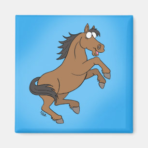 Imã Ímã feliz do cavalo - azul