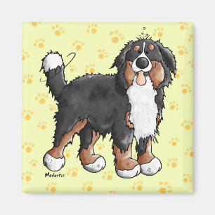 Imã Ímã feliz dos desenhos animados do cão de monta