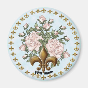 Imã Ímã Fleur De Lis Rosas