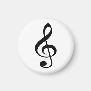 Imã Ímã (Flexible Magnet) Clave de Sol Preta