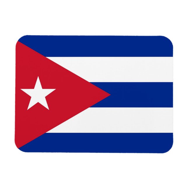 Ímã Imã flexível patriótica com bandeira cubana (Horizontal)