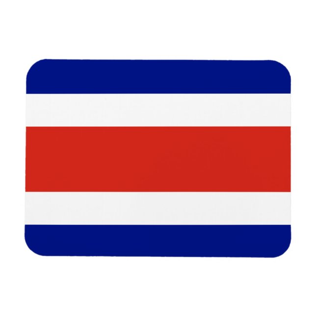Ímã Imã flexível patriótica com bandeira da Costa Rica (Horizontal)