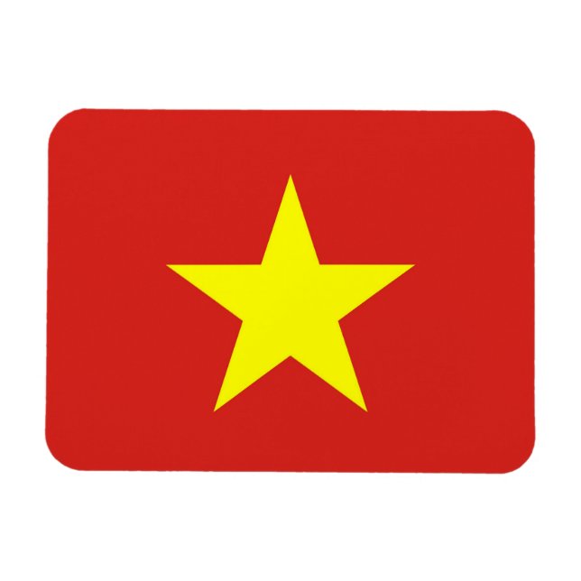 Ímã Imã flexível patriótica com bandeira do Vietname (Horizontal)