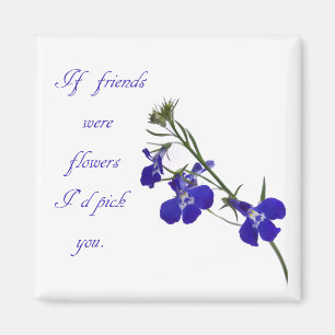 Imã Ímã floral azul da amizade