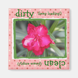 Imã Ímã floral bonito, rosa & verde da máquina de