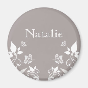 Imã Ímã floral da borboleta do marfim