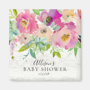 Imã Ímã floral do favor do chá dos Succulents rúst