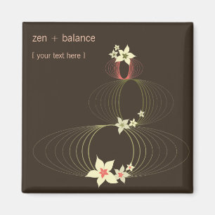 Imã Ímã floral do zen cor-de-rosa de Ikebana do