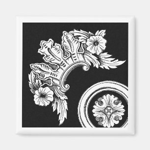Imã Ímã floral gótico da guarnição