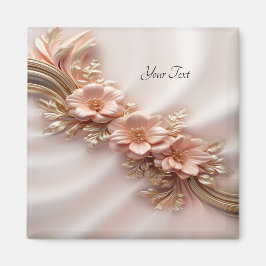 Imã Ímã Floral Laranja Pêssego Elegante