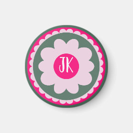 Imã Ímã Floral Rosa Personalizado